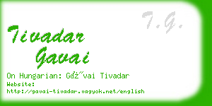 tivadar gavai business card